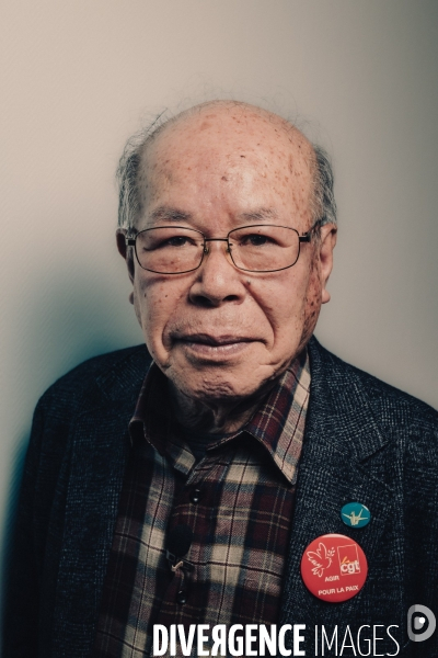 Shigemitsu Tanaka, prix Nobel de la paix 2024, à la CGT le 23 janvier 2025.
