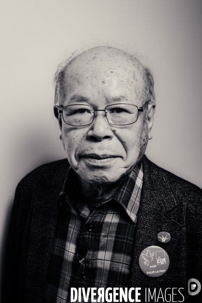 Shigemitsu Tanaka, prix Nobel de la paix 2024, à la CGT le 23 janvier 2025.