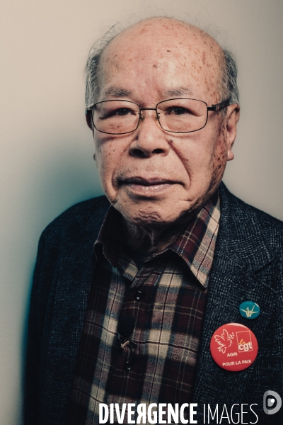 Shigemitsu Tanaka, prix Nobel de la paix 2024, à la CGT le 23 janvier 2025.