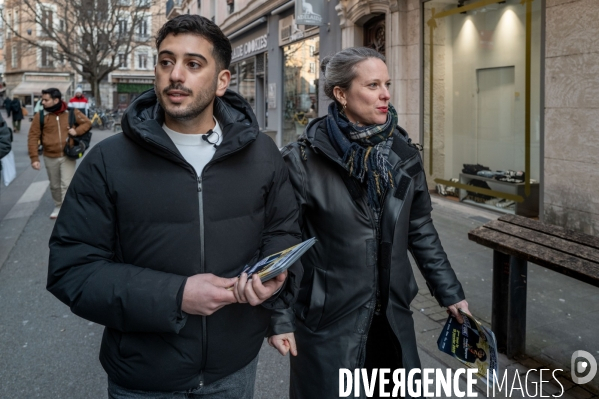 Déplacement de Lucie Castets à Grenoble.