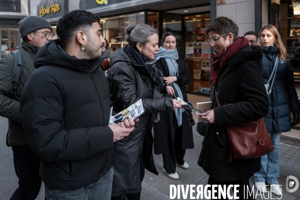 Déplacement de Lucie Castets à Grenoble.