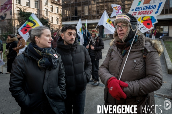 Déplacement de Lucie Castets à Grenoble.