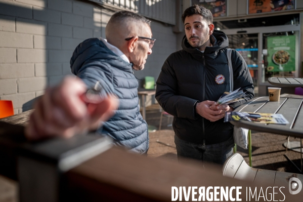Déplacement de Lucie Castets à Grenoble.