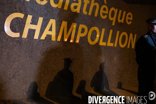 Incendie criminel mediatheque Dijon