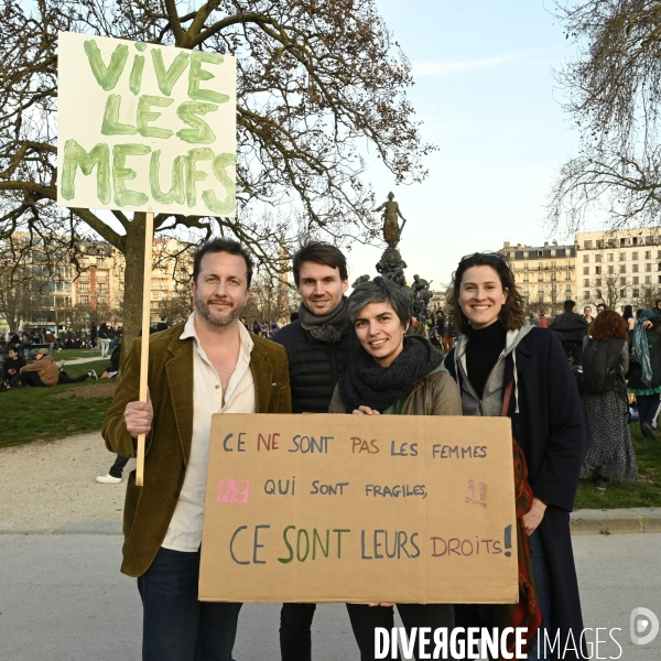 Manifestation pour La Journée internationale des droits des femmes, le 8 Mars 2025. International women sday in Paris.