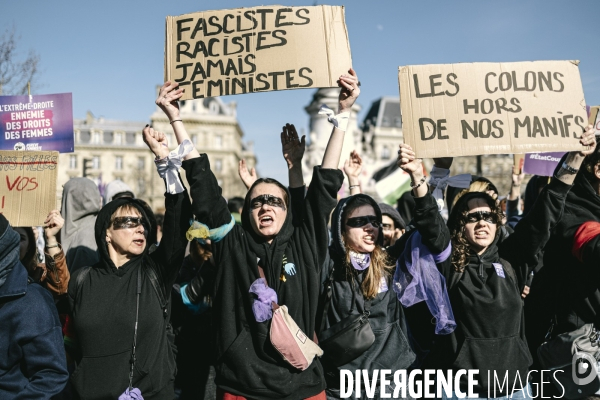 Manifestation pour la journée internationale des droits des femmes