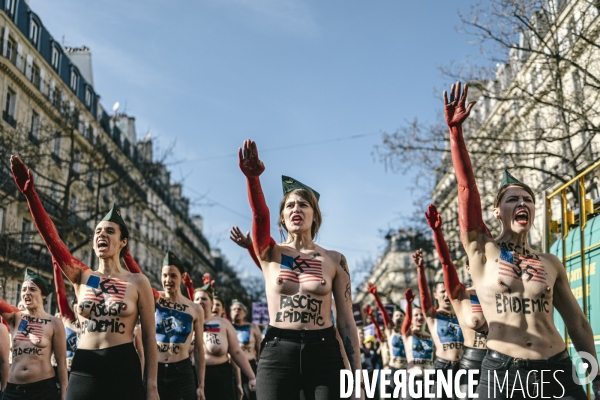 Manifestation pour la journée internationale des droits des femmes