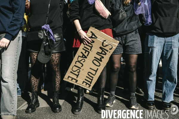 Manifestation pour la journée internationale des droits des femmes