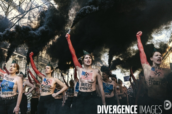 Manifestation pour la journée internationale des droits des femmes