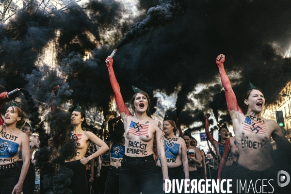 Manifestation pour la journée internationale des droits des femmes