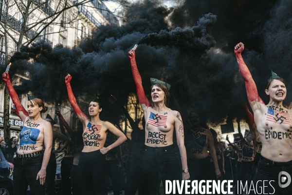 Manifestation pour la journée internationale des droits des femmes