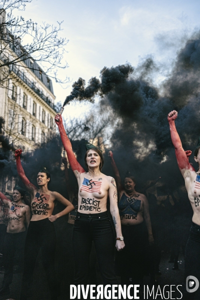 Manifestation pour la journée internationale des droits des femmes