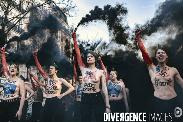 Manifestation pour la journée internationale des droits des femmes