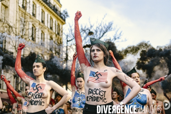 Manifestation pour la journée internationale des droits des femmes