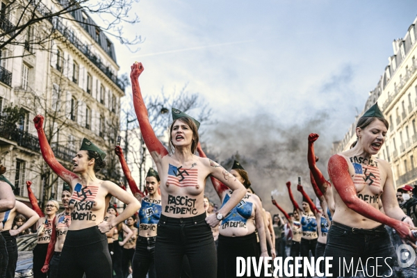 Manifestation pour la journée internationale des droits des femmes
