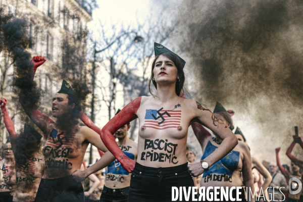 Manifestation pour la journée internationale des droits des femmes