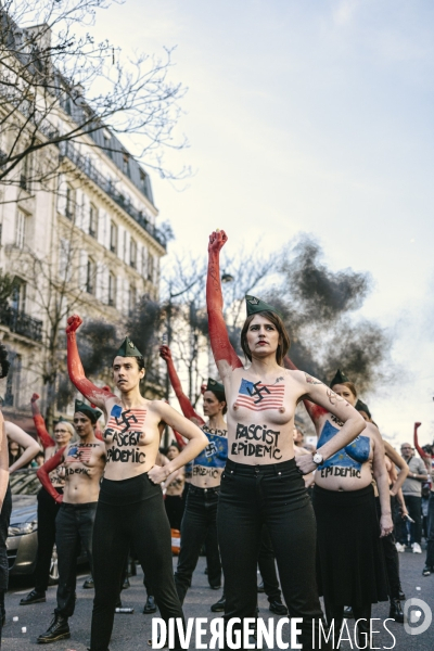 Manifestation pour la journée internationale des droits des femmes