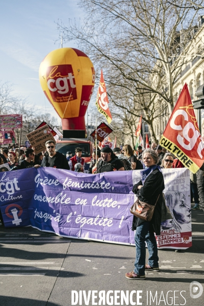 Manifestation pour la journée internationale des droits des femmes