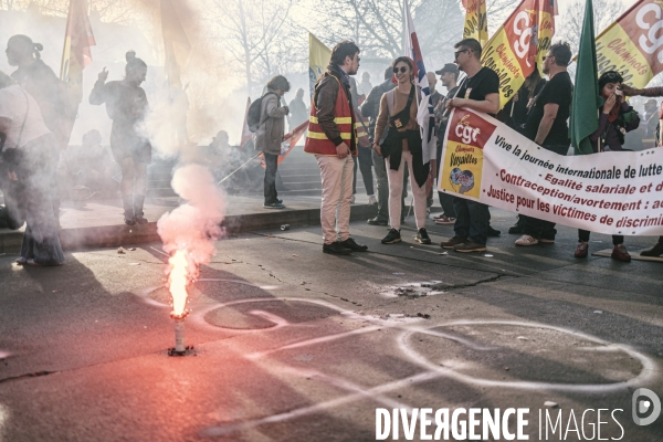 Manifestation pour la journée internationale des droits des femmes