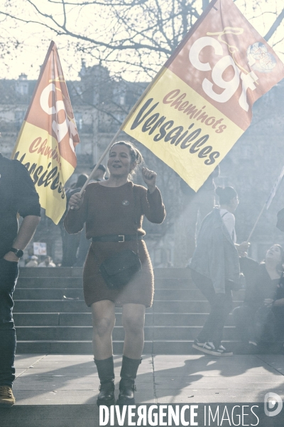 Manifestation pour la journée internationale des droits des femmes