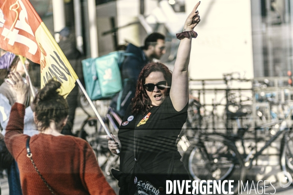 Manifestation pour la journée internationale des droits des femmes