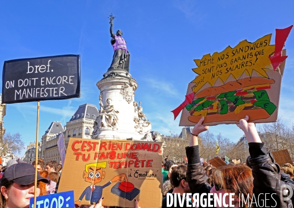 Manifestation pour La Journée internationale des droits des femmes, le 8 Mars 2025
