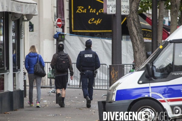 BATACLAN_1 jour après des attentats terroristes au Bataclan, à Paris et à Saint-Denis