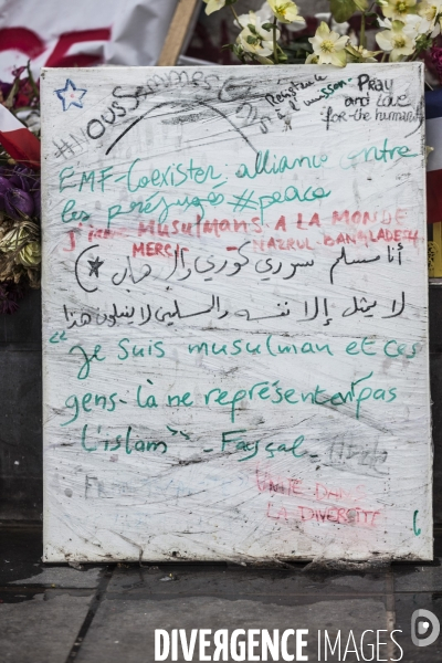 PLACE DE LA REPUBLIQUE_Attentats terroristes au Bataclan, à Paris et à Saint-Denis