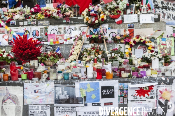 PLACE DE LA REPUBLIQUE_Attentats terroristes au Bataclan, à Paris et à Saint-Denis