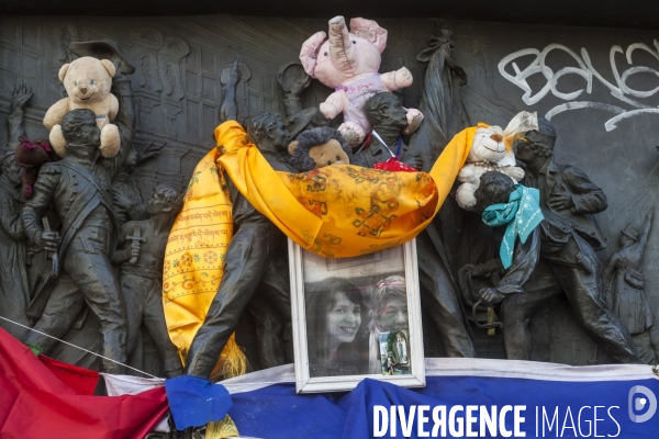 PLACE DE LA REPUBLIQUE_Attentats terroristes au Bataclan, à Paris et à Saint-Denis