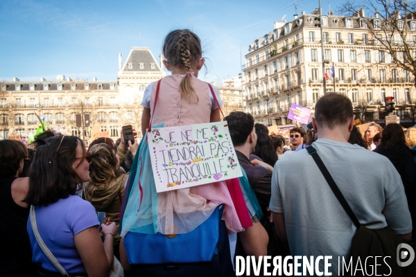 Paris, 8 Mars. Manifestation journée de la femme.