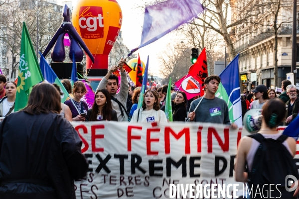 Paris, 8 Mars. Manifestation journée de la femme.
