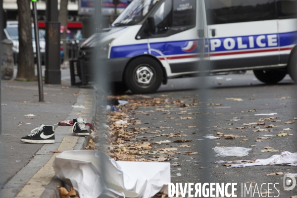 BATACLAN_1 jour après des attentats terroristes au Bataclan, à Paris et à Saint-Denis