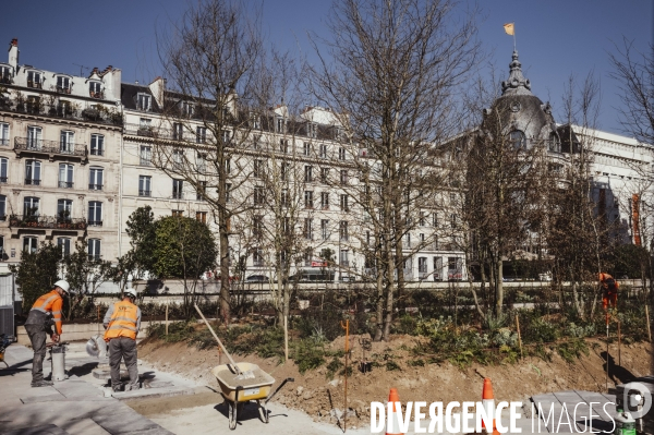 Végétalisation du parvis de l’Hotel de Ville