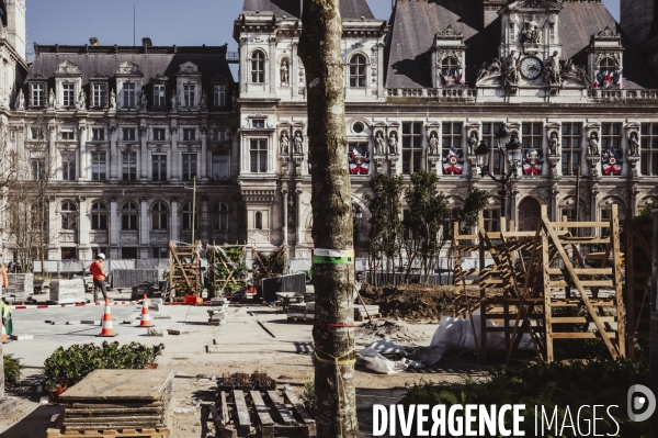 Végétalisation du parvis de l’Hotel de Ville