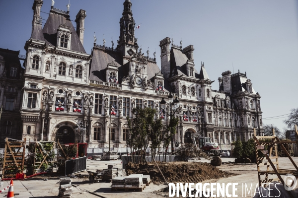 Végétalisation du parvis de l’Hotel de Ville