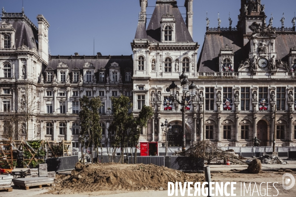 Végétalisation du parvis de l’Hotel de Ville