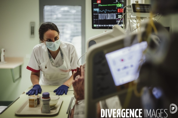 Service de réanimation de l hôpital Robert Ballanger.