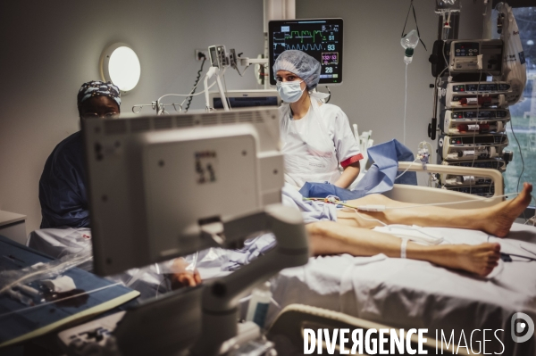 Service de réanimation de l hôpital Robert Ballanger.