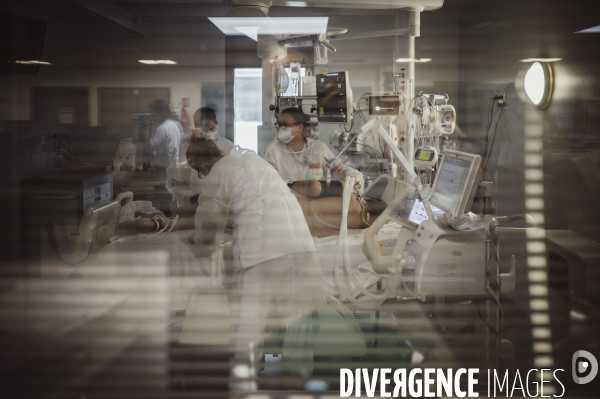 Service de réanimation de l hôpital Robert Ballanger.