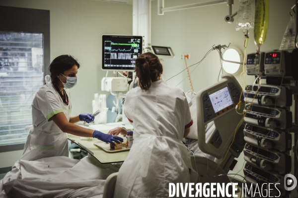 Service de réanimation de l hôpital Robert Ballanger.
