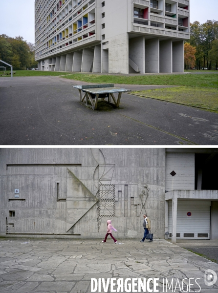 L’unité d habitation de Briey, ou Cité Radieuse de Briey (Meurthe-et-Moselle), de l’architecte Le Corbusier. Novembre 2024.