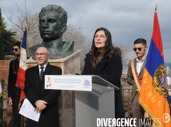 Commémoration de l entrée de Missak et Méliné Manouchian à Marseille le 18/01/2025