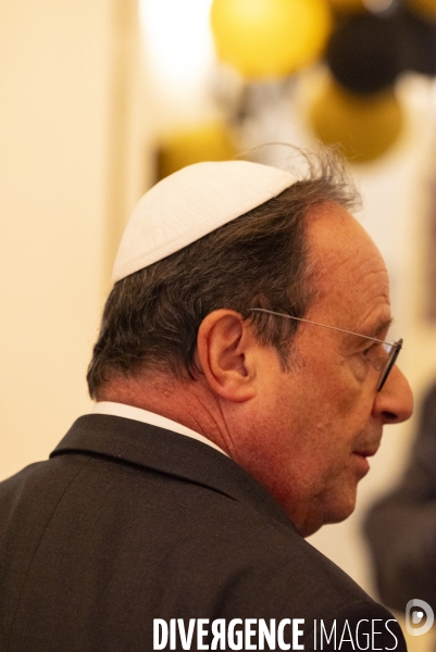 Agression du rabbin Engelberg. François Hollande à la synagogue 