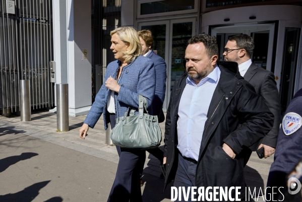 Marine Le Pen au tribunal de Paris