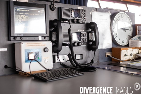 A bord du Vizzanova en maintenance