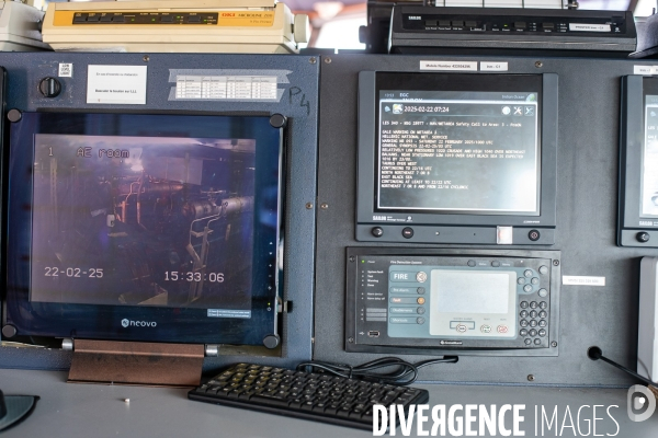 A bord du Vizzanova en maintenance