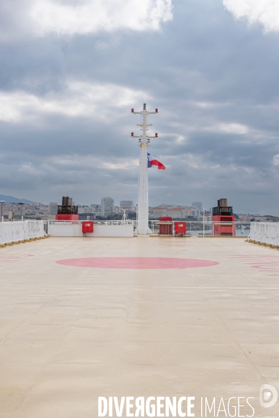 A bord du Vizzanova en maintenance