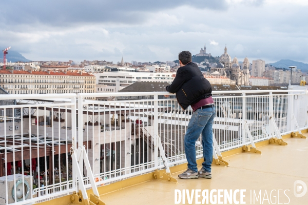 A bord du Vizzanova en maintenance
