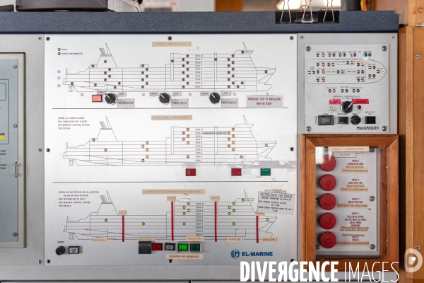 A bord du Vizzanova en maintenance